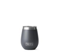 Verre vin YETI Rambler de 10 oz, isol sous vide, en acier inoxydable avec couvercle MagSlider, charbon de bois