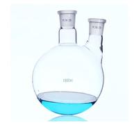 Verrerie et matériel de laboratoire 1 flacon de laboratoire en verre à fond rond standard rodé avec deux cols, de 50 ml à 2000 ml(100ml 19x19)