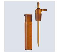 Verrerie et matériel de laboratoire 1 pièce/lot 10 ml/25 ml/50 ml/75 ml/125 ml/250 ml/275 ml flacon absorbeur en verre de laboratoire tube d'absorption flacon d'échantillonnage(25ml Brown)