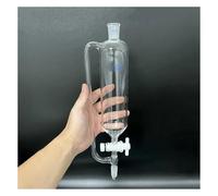 Verrerie et matériel de laboratoire Entonnoir à pression de forme cylindrique, bouche rodée standard, capacité 250 ml, joint 14/23 PTFE, vanne de commutation
