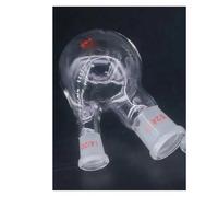 Verrerie et matériel de laboratoire Flacon de laboratoire en verre à fond rond à joint central/de dérivation à 2 cols, 10/25/50/100/150/250 ml #14#19#24#29(100ml J 24-29 14-23)