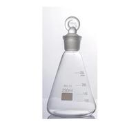Verrerie et matériel de laboratoire Flacon triangulaire conique en verre borosilicaté 3.3 de 25/50/100 ml, équipement de laboratoire(100mL Silicone Plug)