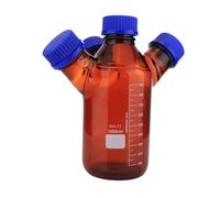Verrerie et matériel de laboratoire Flacons de laboratoire à deux, trois ou quatre cols, à bouchon à vis brun, de 250 ml à 2000 ml(Four-necked250ml)