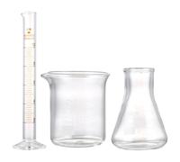 Verreries de Laboratoire Graduées Lot de 3 en Verre pour Expériences