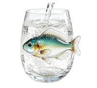 Verres 3D animaux marins sans pied, Fashioned Vaisselle Décorative , verre | Grands Verres pour Anniversaire Fête Mariage Whisky Thanksgiving Bière Maison Bar Saint-Valentin, Cadeau(C)