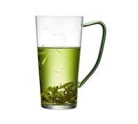 verres à boire Gobelet en verre transparent de 13,5 oz avec poignée verte
