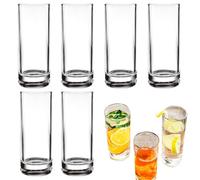 Verres à Boire,Grands Verres Hauts de 29cl - Gobelets Réutilisables 6 Pièces Pour Eau Whisky Bière Vin Café Glacé Thé Glacé Bord De Piscine Terrasse Extérieur