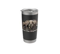 Verres à boire Save the Elephants Gobelet isotherme en acier inoxydable double paroi