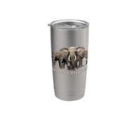 Verres à boire Save the Elephants Gobelet isotherme en acier inoxydable double paroi
