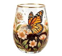 Verres À Boire Transparents - Accessoires De Boisson Esthétiques Pour Cuisine,Gobelet À Eau Papillon Pour La Cuisine - pour café thé jus femme maman mère épouse maison bureau café anniversaire fête