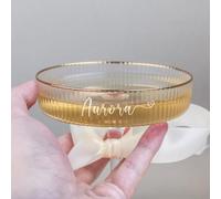 Verres à champagne côtelés personnalisés, bord doré, verres à martini gravés avec nom, verre à vin pour fête de mariage, cadeau de demoiselle d'honneur, cadeau de mariée (1 pièce)