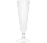 Verres à champagne en PLA 100 ml 5,5 x 16 cm 24 pièces.