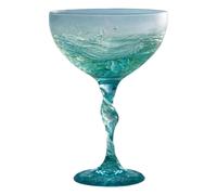 Verres à cocktail - Récipients avec design vagues de mer et boissons - Verres de fête - Pour une utilisation à la maison lors de réunions de famille dans la salle à manger sur les banquets ainsi que
