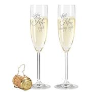 Verres à crémant Leonardo « Mr Right » et « Mrs Always Right ». Flûte à champagne pour mariage - Cadeau de mariage pour couple - Idée cadeau amusante