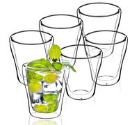 KADAX Verres à double paroi 250ml, verres thermiques en verre borosilicaté, verres à boire pour thé, café, cappuccino, eau, jus, thé glacé, verres à café, verres à thé à effet flottant (poire, 6)