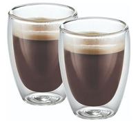 Verres à double paroi - WEIS - Lot de 2 - 150 ml - Borosilicate - Compatible lave-vaisselle