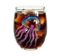 Verres à eau avec animaux marins 3D, Fashioned Vaisselle Décorative , verre | Grands Verres pour Anniversaire Fête Mariage Whisky Thanksgiving Bière Maison Bar Saint-Valentin, Cadeau(B)