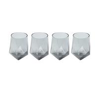 Verres à eau Diamond fumé set de 4 Kare Design
