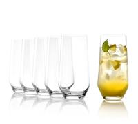 Stölzle_Lausitz Verres Long Drink Quatrophil Lot de 6, 390 ml - Élégants Verres en Cristal à Long Drink et Verres à Cocktail pour Boissons, Eau et Jus - Résistants au Lave-vaisselle & aux Chocs