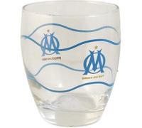 Verres à eau - OM - Lot de 2 - Capacité 34 cl - Verre bleu - Verre plat
