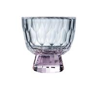 Verres à eau Petites tasses à thé en verre transparent avec pied coloré, verres à dégustation à motif diamant, 50 ml pour la maison Cuisine(Pink)