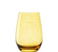 Verres à Eau Twister Ambre - Set de 6 Verres 465 ml en Cristal Sans Plomb - Gobelets Hauts pour Eau, Jus et Cocktails - Résistants aux Chocs et Lavables au Lave-Vaisselle - Made in Germany