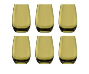 Verres à eau, Verres à boire, Verres à jus - Colorés, Elements, Lot de 6, Olives, 335ml