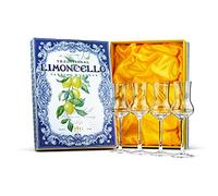 Verres à Limoncello en Cristal | Lot de 4 | 100 ml | Verres à Pied Longs pour Déguster Liqueurs Aromatiques, Cordiaux, Apéritifs et Digestifs | Verrerie Élégante en Forme de Tulipe