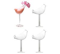 Verres à liqueur | 4 Pièces mignonnes transparentes hautes,Verres à vin et à boisson, Coupes à cocktail - Pour Champagne Jus Liqueur Bourbon Alcools Réception Mariage Noël Pendaison Crémaillère Vacanc