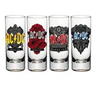 Verres à liqueur - KKL - AC/DC - Set de 4 - Noir - Verre - Compatible lave-vaisselle