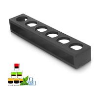 Verres à Liqueur Porte-Cocktail, Organisateur de Planche de Service de Boissons 6 Trous en Bois Plateau de Service en Verre à Liqueur Noir pour Bar de fête à la Maison, Porte-verres d'alcool(01)