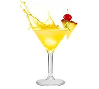 Verres à Martini en Acrylique de 280 Ml, Réutilisables Bar Martini Cockt Verre de Tasse de Verre de Champagne de Cocktail de Vin de Tasse de Boisson pour la Fête à la Maison de Barre(Transparent)