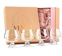 Verres à Pied Venise pour Gin Tonic, Aperol Spritz, Hugo Spritz, Limoncello Spritz et Sangria | Lot de 4 | 500 ml | Verres à Cocktail Modernes en Verre Borosilicate | Verrerie Ballon Élégante
