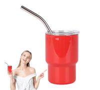 Verres à shot amusants, 90 ml, avec paille, en acier inoxydable, pour café, spiritueux, whisky, cocktail, décoration de mariage et de fête