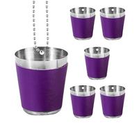 Verres à shot avec chaîne de perles - Chaîne de perles en acier inoxydable | Tasses à shot antidérapantes avec cuir pour mariage, enterrement de vie de jeune fille