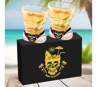 Verres à Shot Homme Musclé - Coffret Cadeau 30 ml Vendos85
