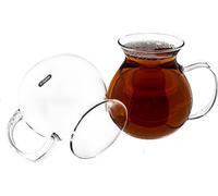 Verres à thé élégants 6 pièces avec anse en verre borosilicaté, résistants à la chaleur - 200 ml