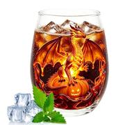 Verres à vin 400 ml sans pied avec motif dragon imprimé en 2D