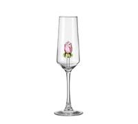 Verres à vin avec rose à l'intérieur, verres à vin rouge, flûte à cocktail transparente pour fête, mariage, bar et salle à manger à la maison (10oz flute, 1pcs)