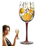 Verres à vin de Noël, verres de Noël - Arbre de Père Aiguilles de Pin Tasse en Verre avec Tige,Décoration de centre de Table amusante, verrerie de noël peinte à la main pour fête