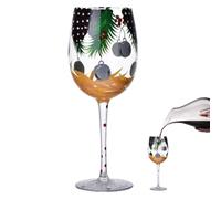Verres à vin de Noël, Verres de Noël, Coupe en avec aiguilles de pin pour sapin de Noël et Père Noël - Décoration de Noël drôle peinte à la main pour les fêtes
