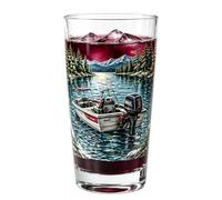 Verres à vin drôles transparents avec imprimé poissons, cocktails, eau | Verrerie à poisson pour boissons, lait, jus, café glacé, banquet, dîner, fête, cuisine, bar E