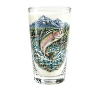 Verres à vin drôles transparents avec imprimé poissons, cocktails, eau | Verrerie à poisson pour boissons, lait, jus, café glacé, banquet, dîner, fête, cuisine, bar B