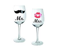 Verres à Vin Mr & Mrs, 2 Unité (Lot de 1)