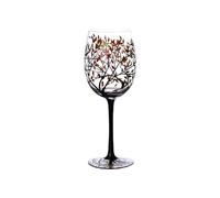 Verres à vin peints à la main - Verres à vin peints artisanalement avec motif d'arbre | Verres à vin peints à la main avec des fleurs | Verres à vin Lolita quatre saisons : cadeaux de verres en verre