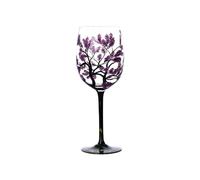 Verres à vin peints à la main - Verres à vin peints artisanalement avec motif d'arbre | Verres à vin peints à la main avec des fleurs | Verres à vin Lolita quatre saisons : cadeaux de verres en verre