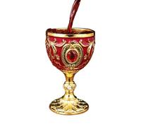 Verres à vin rouge avec strass en métal - 30 ml - Tasses à vin blanc rétro - pour cocktail, tequila, vodka, brandy, boissons, saké, cuisine, bar, fête, vacances, mariage, anniversaire