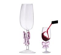 Verres À Vin Rouge Flûtes À Champagne | Verre À Cocktails Transparent À Nœud Papillon | Décorations De Fête Réutilisables Pour Table De Cuisine Restaurants Quotidiens Bars Mariages Célébrations Annive