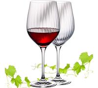 Verres à vin rouge IMPERIAL 450ml 'London' Set de 2 pièces verres à vin cannelés en verre Crystalline universels