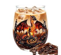 Verres à vin sans pied 400 ml avec dragon imprimé en 2D